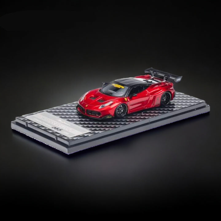 Ferrari 458 LBWK GT Resin Model Limited to 199 Pcs Metallic Red 1:64 by QIDIAN