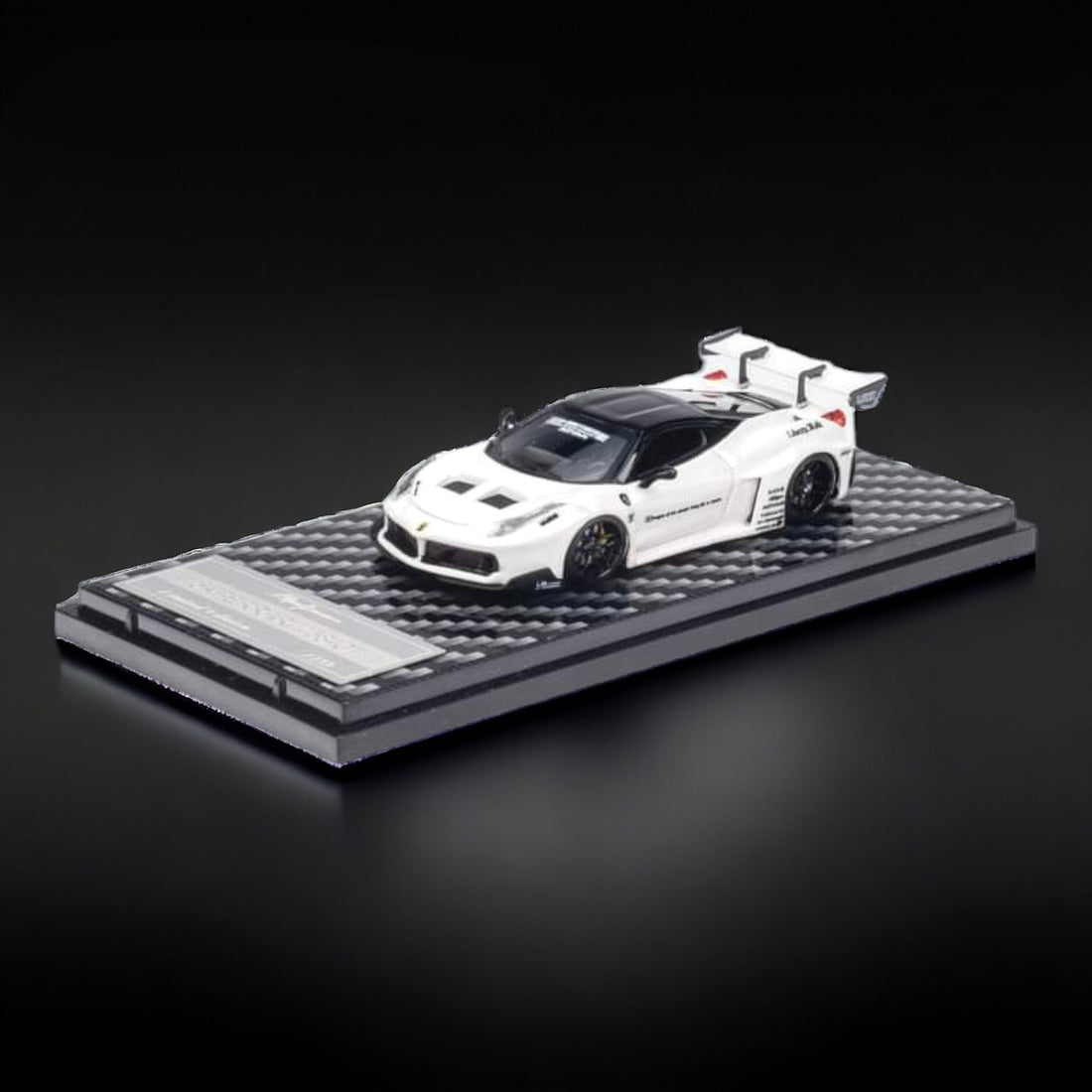 Ferrari 458 LBWK GT Resin Model Limited to 199 Pcs White 1:64 by QIDIAN