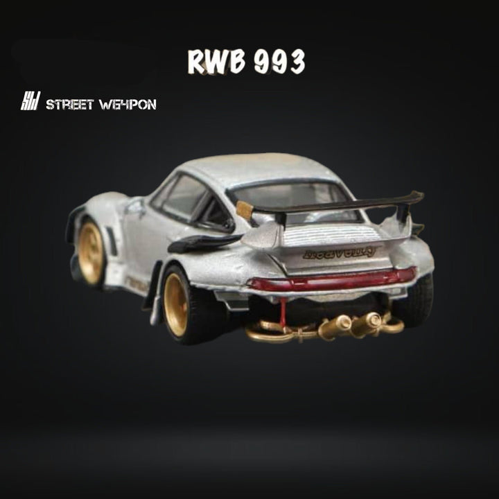 Porsche RWB 993 Heavenly Livery 1:64 by Street Weapon Rear View