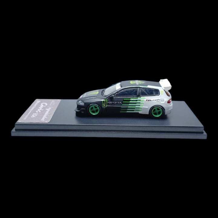 Honda Civic EG6 Monster Livery Diecast 1:64 by MC Side View