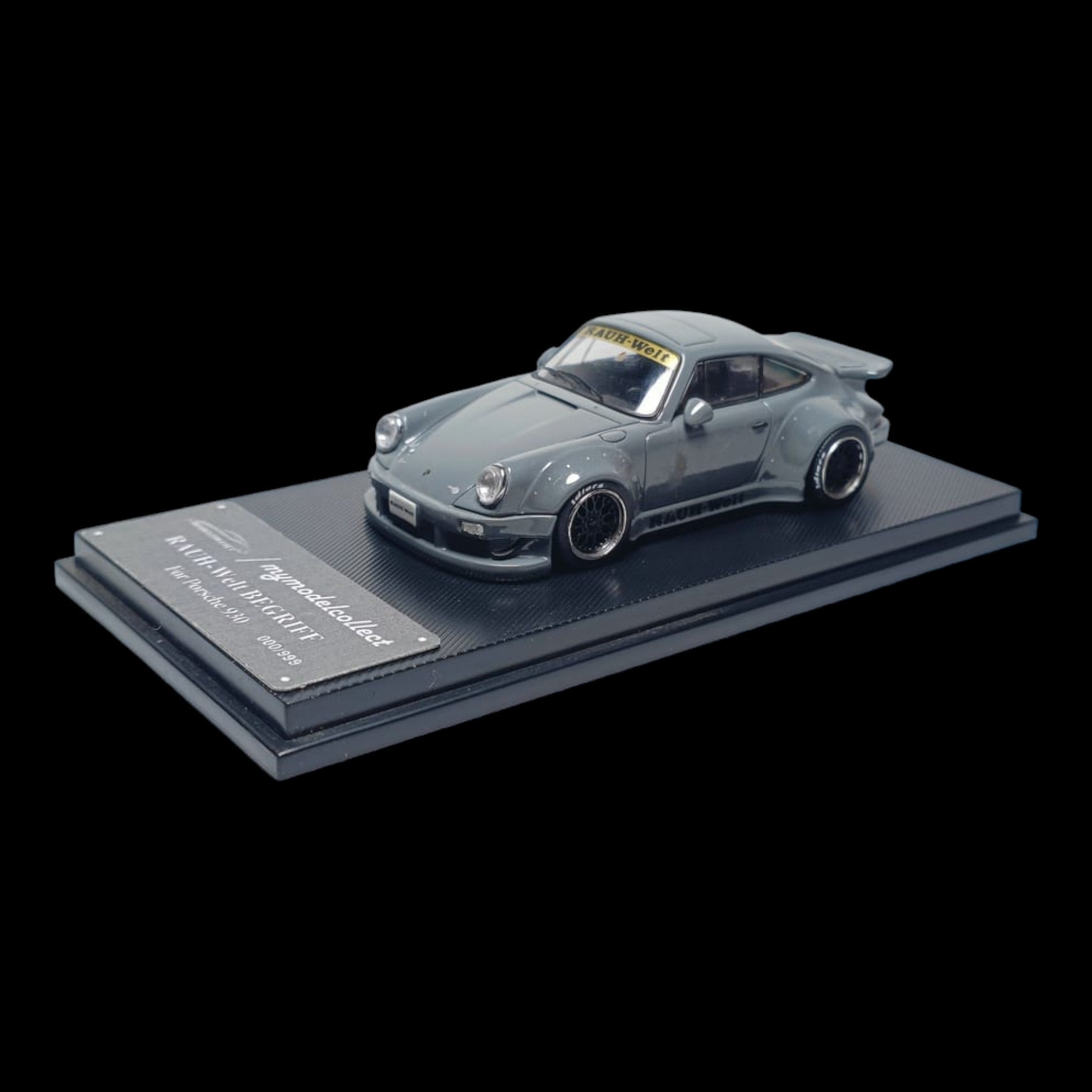 Porsche RWB 930 Cement Grey Ducktail Diecast 1:64 by MC