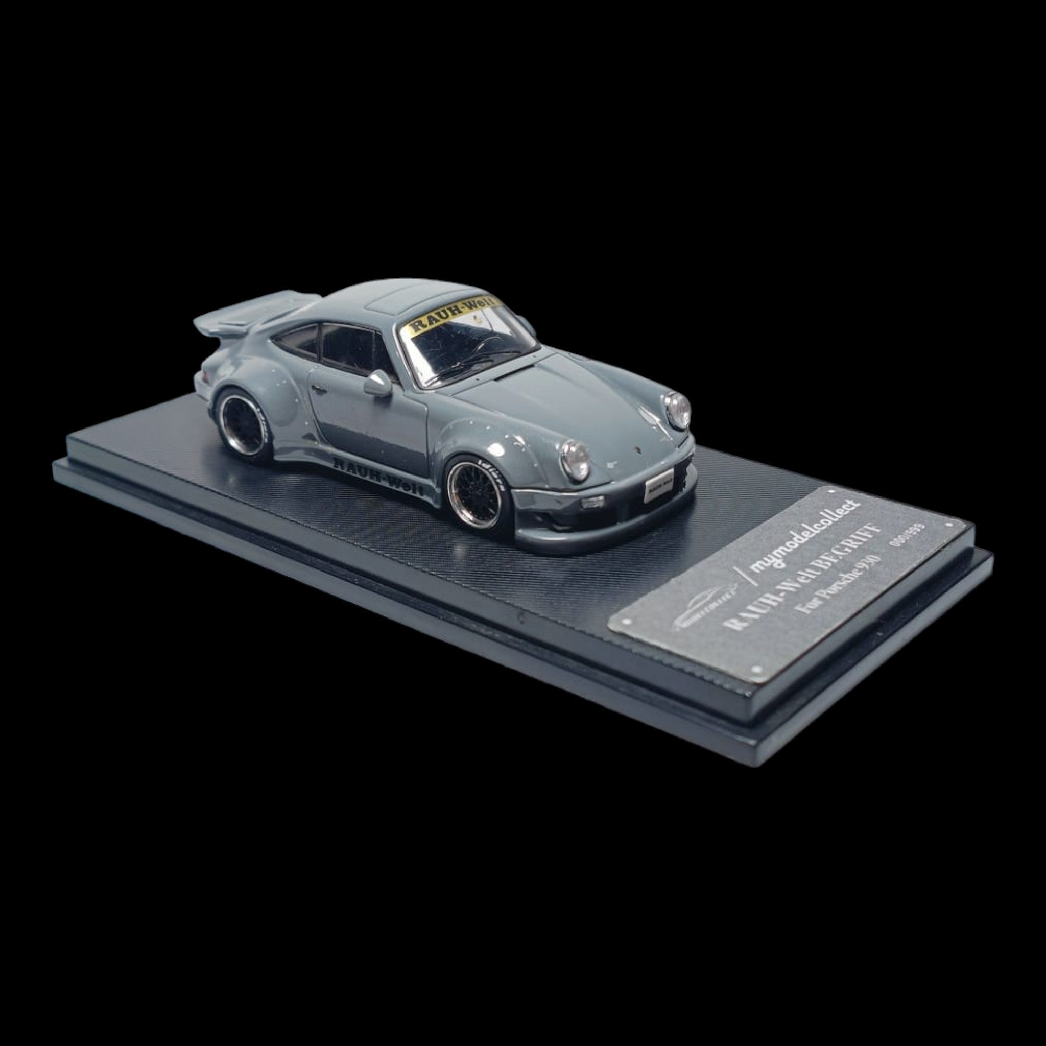 Porsche RWB 930 Cement Grey Ducktail Diecast 1:64 by MC 4