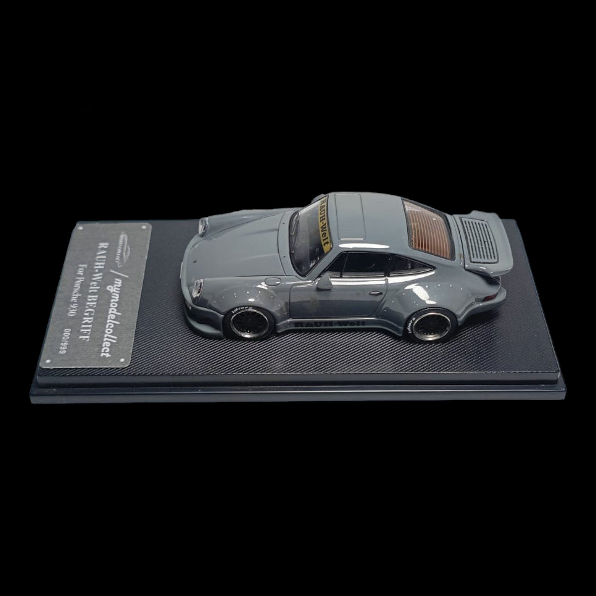 Porsche RWB 930 Cement Grey Ducktail Diecast 1:64 by MC 5