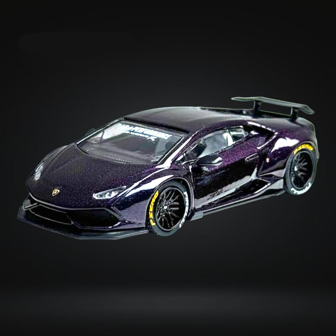 Lamborghini Huracan LP610 LB 1.0 Purple Carbon Fiber 1:64 by King Model Angled Front Drivers Side View