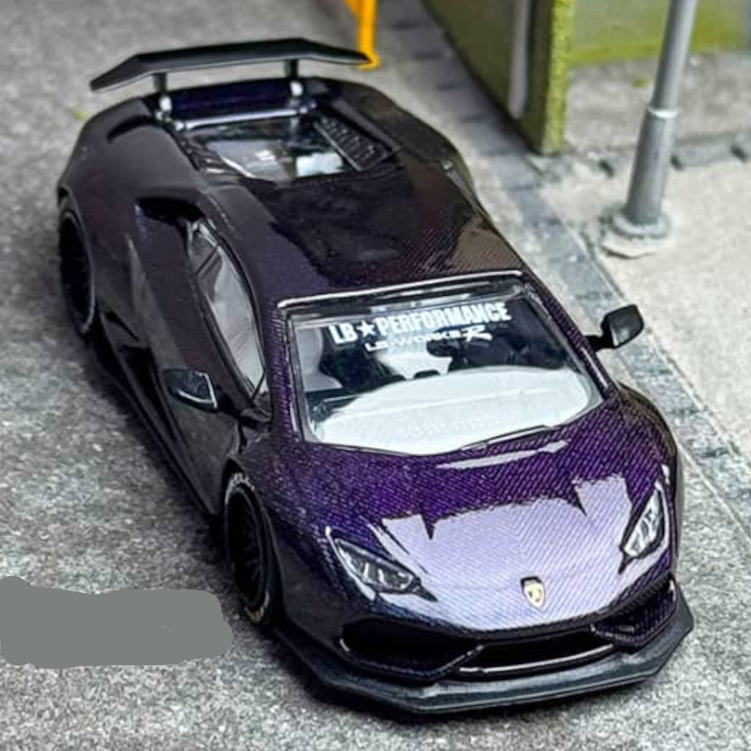 Lamborghini Huracan LP610 LB 1.0 Purple Carbon Fiber 1:64 by King Model Scene