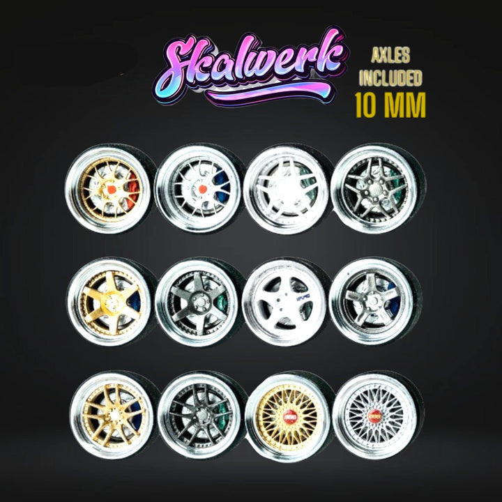 SKALWERK Wheels 1:64 10mm High Quality Wheels With Bearing System GROUP 2