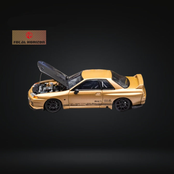 Nissan Skyline GT-R R32 Top Secret Gold 1:64 by Focal Horizon