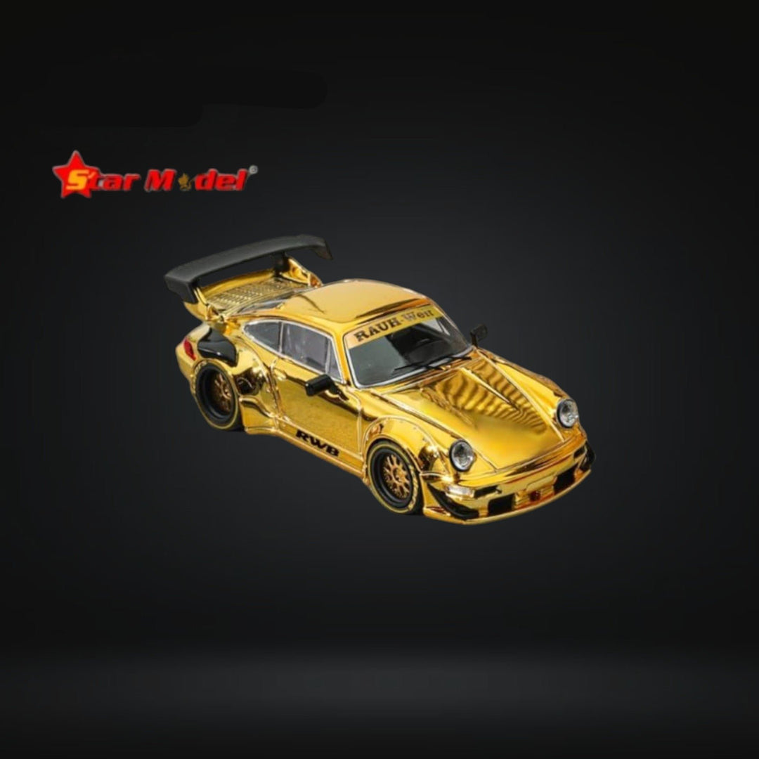 Porsche RWB 964 GT Wing Gold 1:64 Star Model