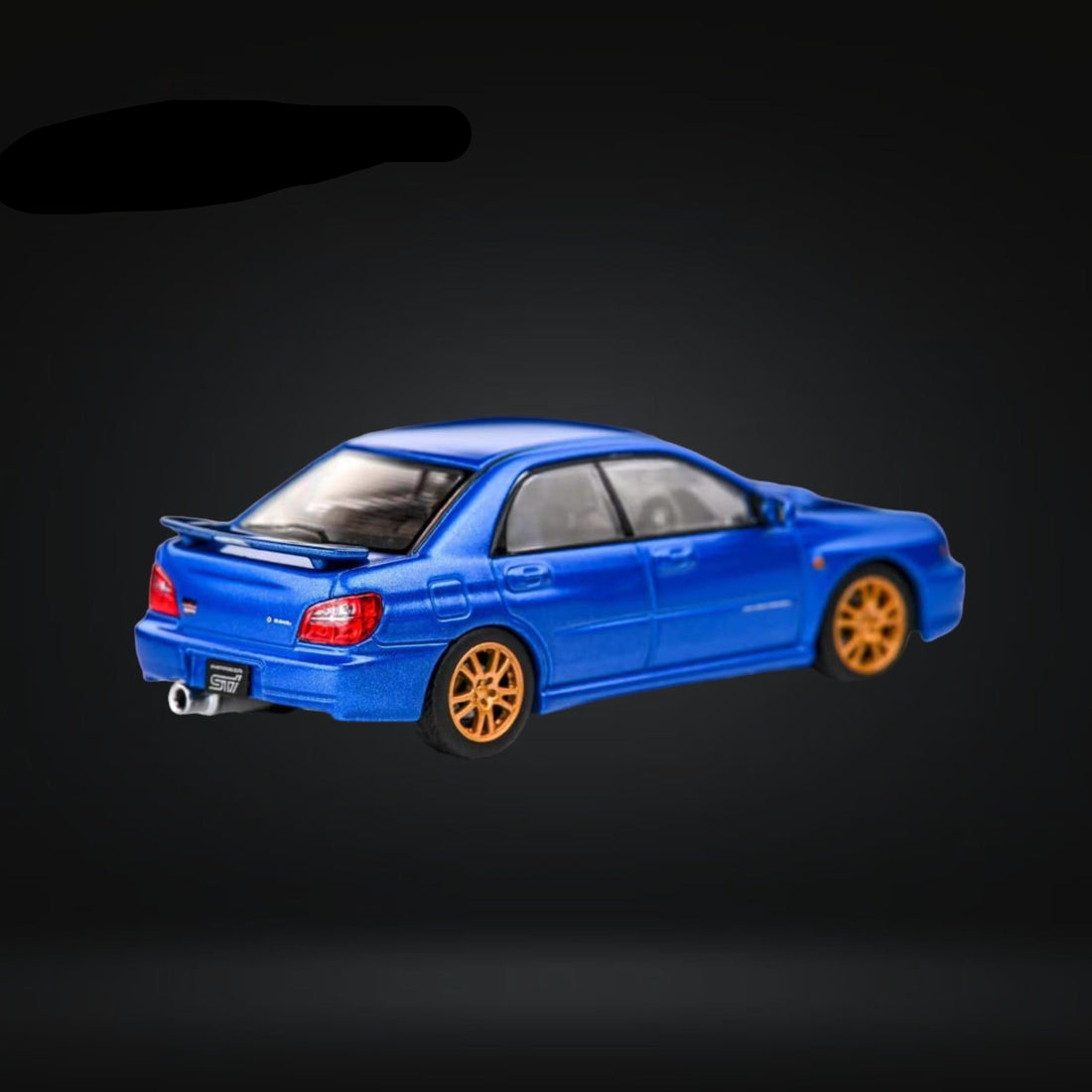 Subaru Impreza WRX STI 7th Gen Sedan Blue Gold Wheels 1:64 by Furuya - 2