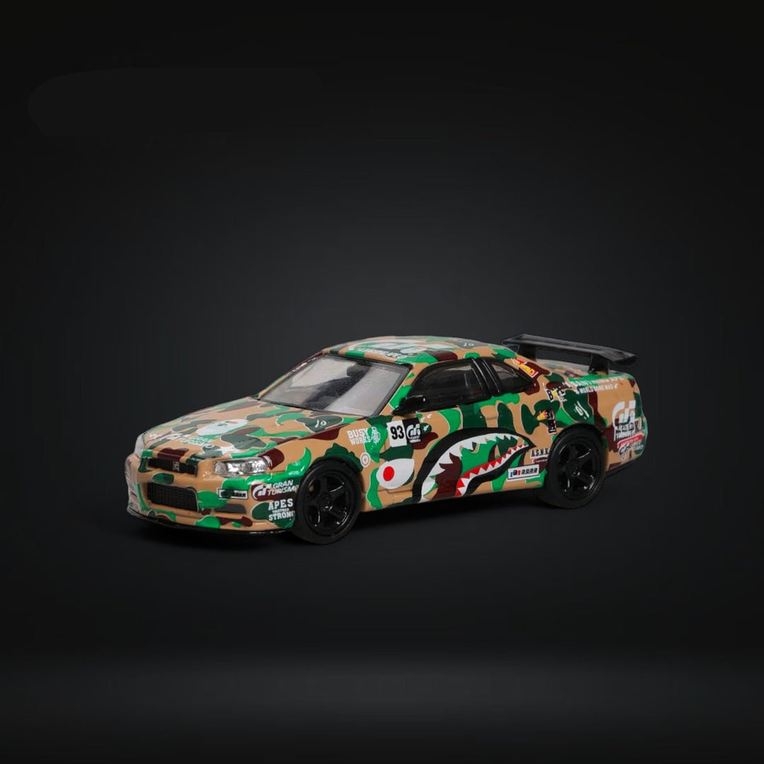 Nissan Skyline GT-R R34 APE Livery Camo 1:64 by Stance Hunters