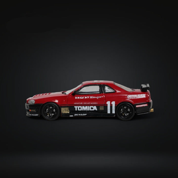 Nissan Skyline GT-R R34 Tomica #11 Livery 1:64 by Stance Hunters Side View