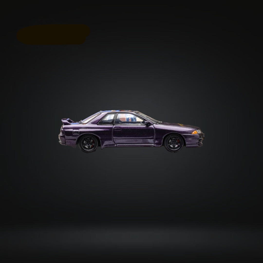 Nissan Skyline R32 GT-R 3rd Gen Nismo S-Tune Full Carbon Purple 1:64 by Focal Horizon Side View