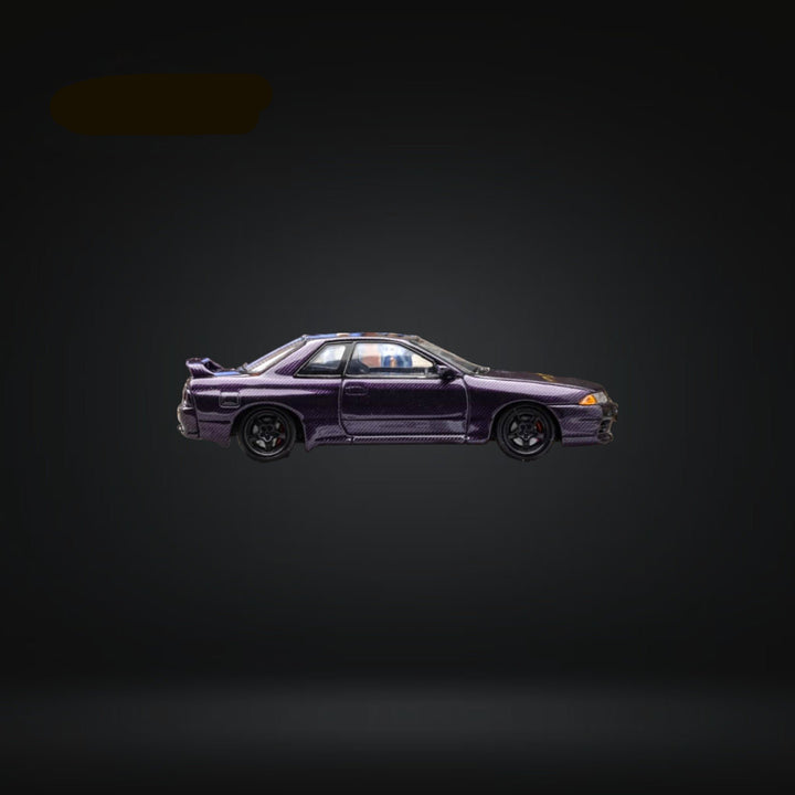 Nissan Skyline R32 GT-R 3rd Gen Nismo S-Tune Full Carbon Purple 1:64 by Focal Horizon Side View