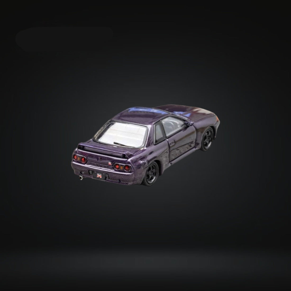 Nissan Skyline R32 GT-R 3rd Gen Nismo S-Tune Full Carbon Purple 1:64 by Focal Horizon Angled Rear View