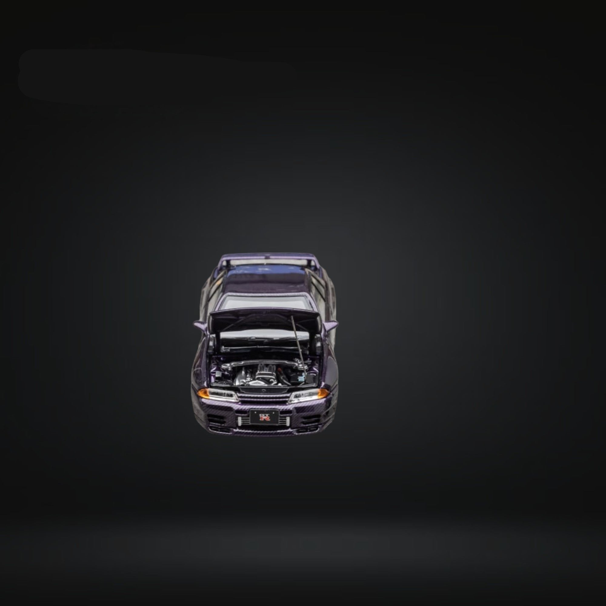 Nissan Skyline R32 GT-R 3rd Gen Nismo S-Tune Full Carbon Purple 1:64 by Focal Horizon Front Open Hood