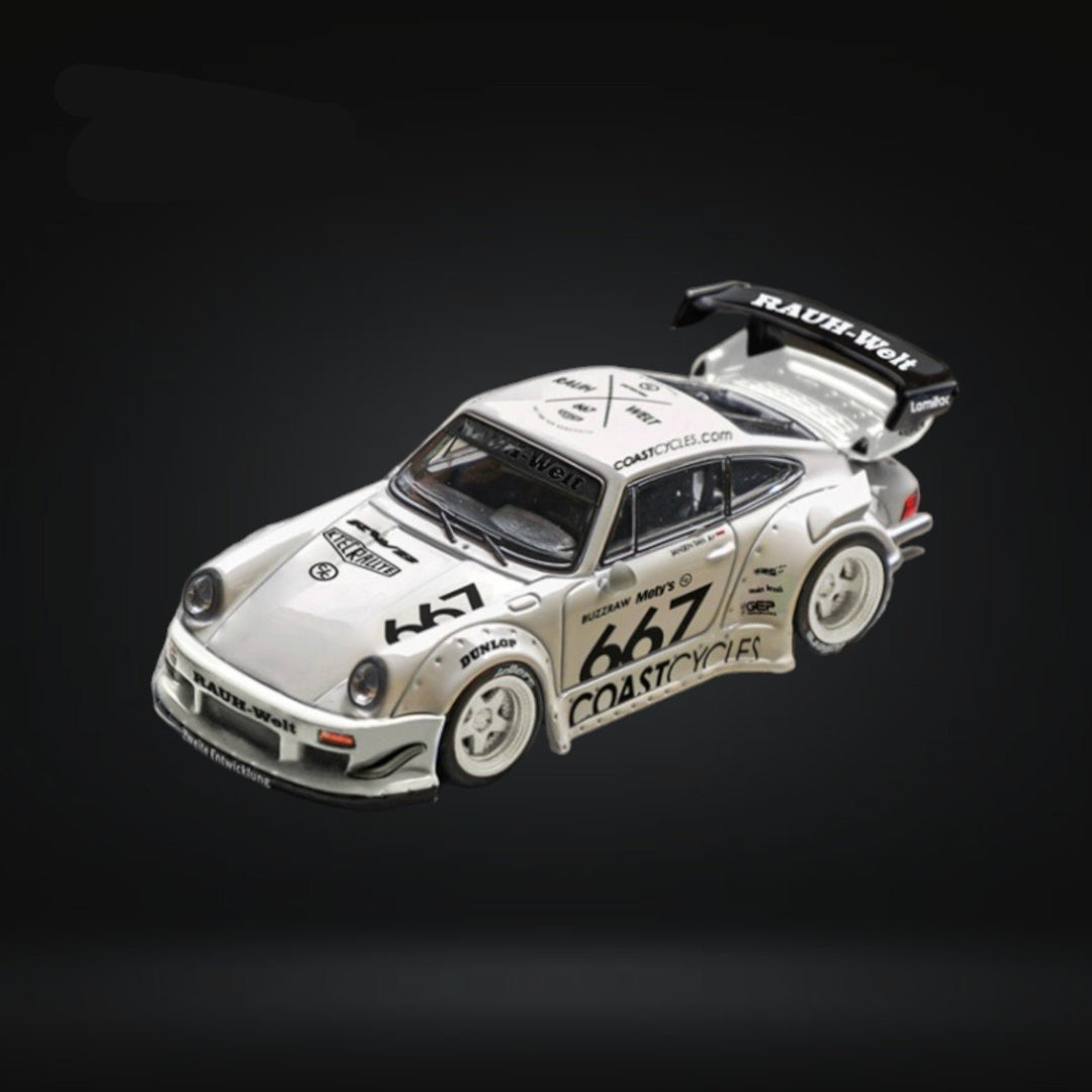 Porsche RWB 964 GT Wing Coast Cycles White #667 Ordinary 1:64 by Star Model