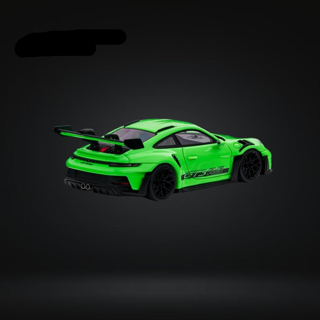 Porsche 911 (992) GT3 RS in Green-Yellow 1:64 by FuelMe Passenger Angle View