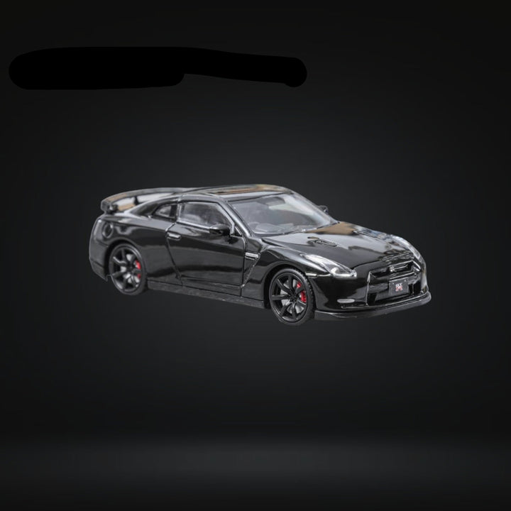 Nissan Skyline GT-R R35 Black With Openable Hood 1:64 by Focal Horizon - 2