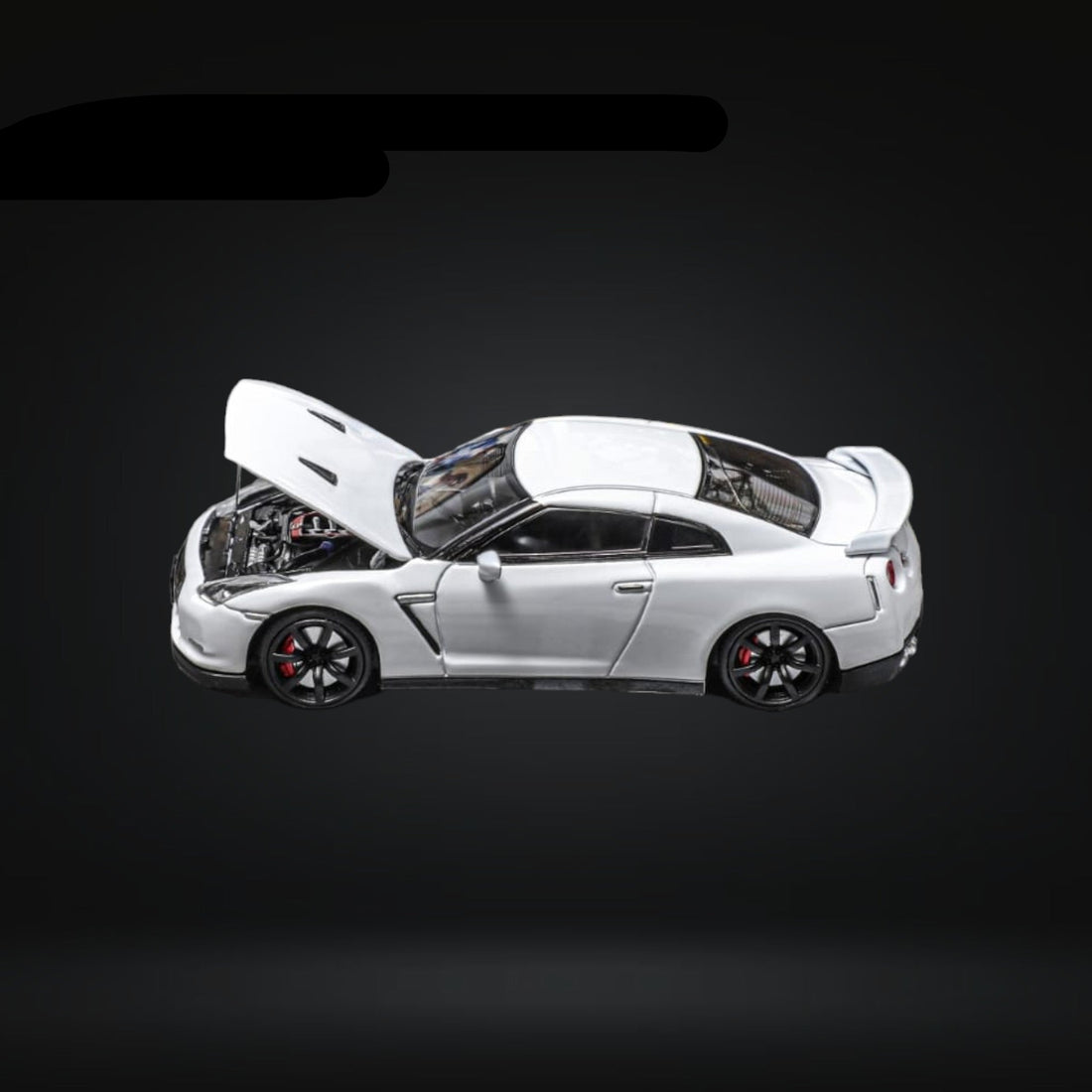 Nissan Skyline GT-R R35 White With Openable Hood 1:64 by Focal Horizon - 5