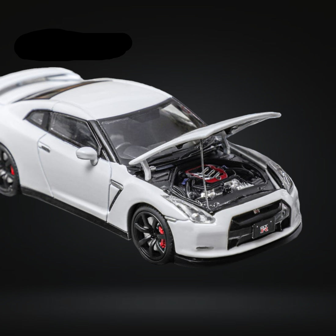 Nissan Skyline GT-R R35 White With Openable Hood 1:64 by Focal Horizon