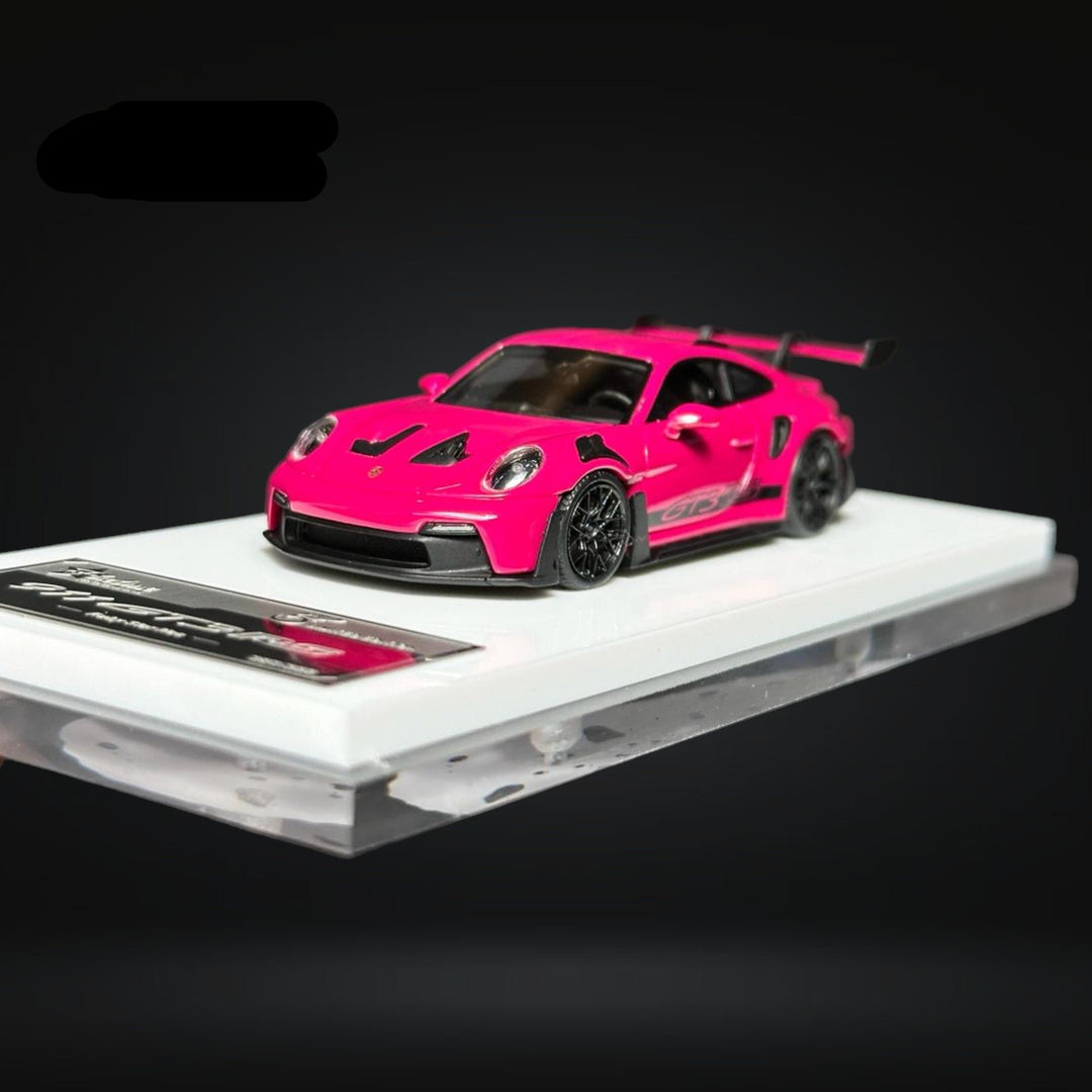 Porsche 911 (992) GT3 RS in Ruby Star Neo 1:64 by FuelMe  Front Mounted View