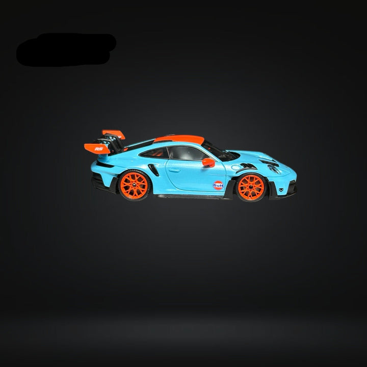 Porsche 911 (992) GT3 RS in Gulf Livery 1:64 by FuelMe Side View