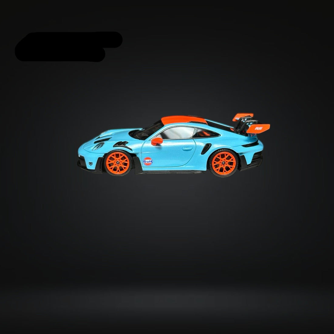 Porsche 911 (992) GT3 RS in Gulf Livery 1:64 by FuelMe Driver Side View