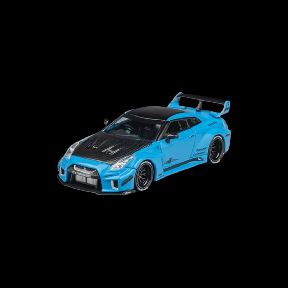 Nissan Skyline GT-R R35 RR Baby Blue LBWK 1:64 by CM Model