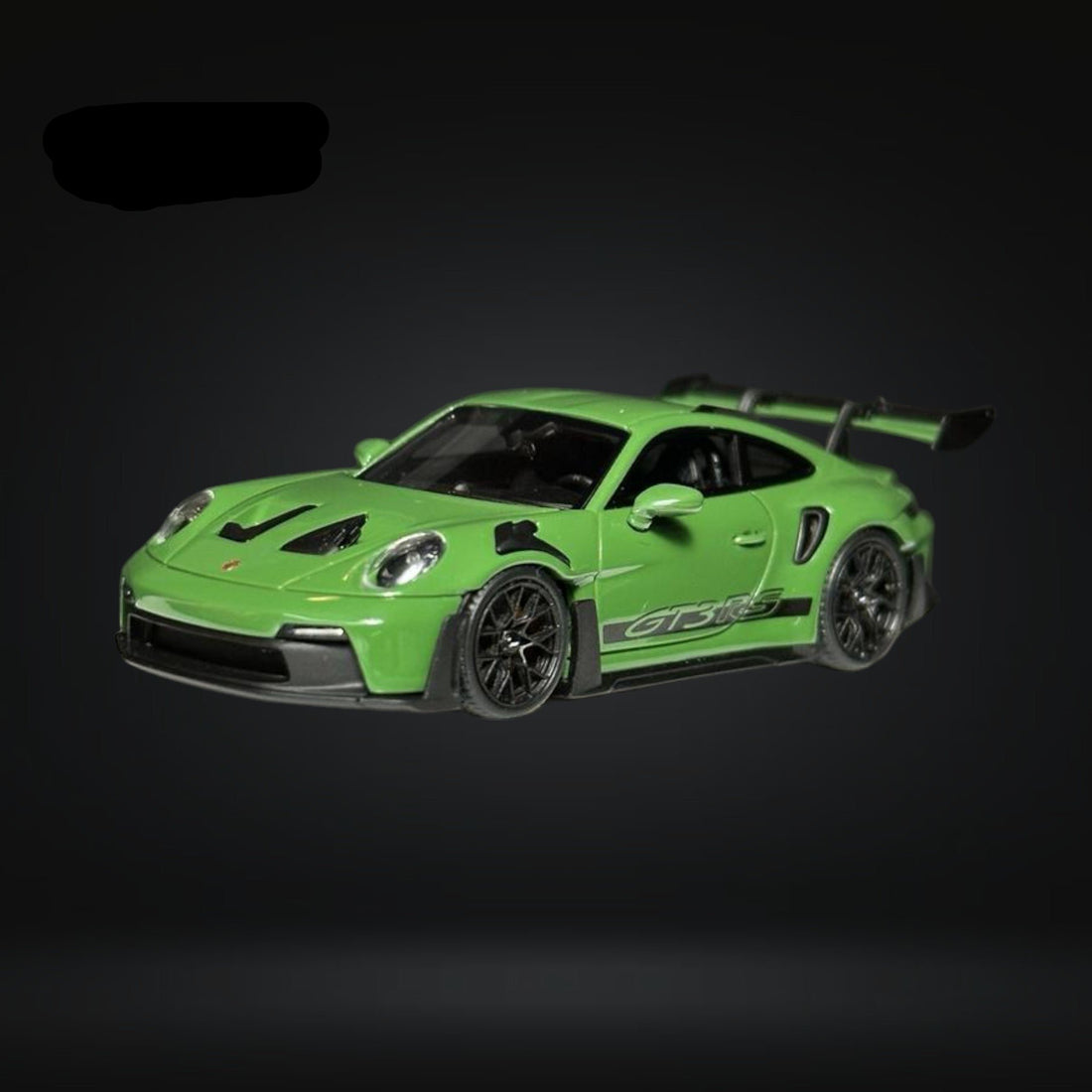 Porsche 911 (992) GT3 RS in Olive Green 1:64 by FuelMe Angled Front View