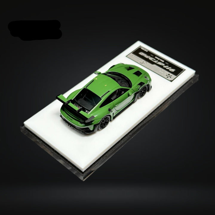 Porsche 911 (992) GT3 RS in Olive Green 1:64 by FuelMe Top View