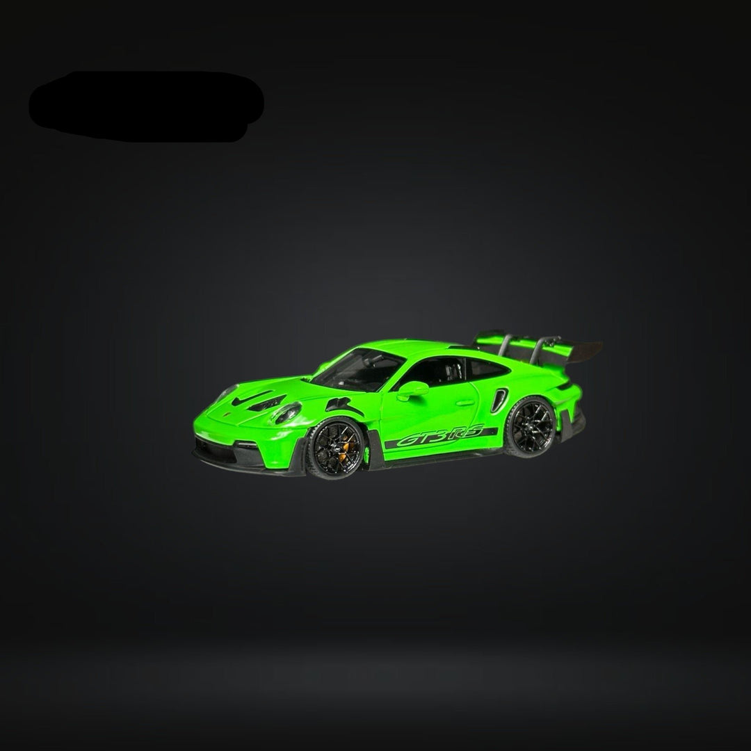 Porsche 911 (992) GT3 RS Lizard Green 1:64 by FuelMe Driver Angled Front View