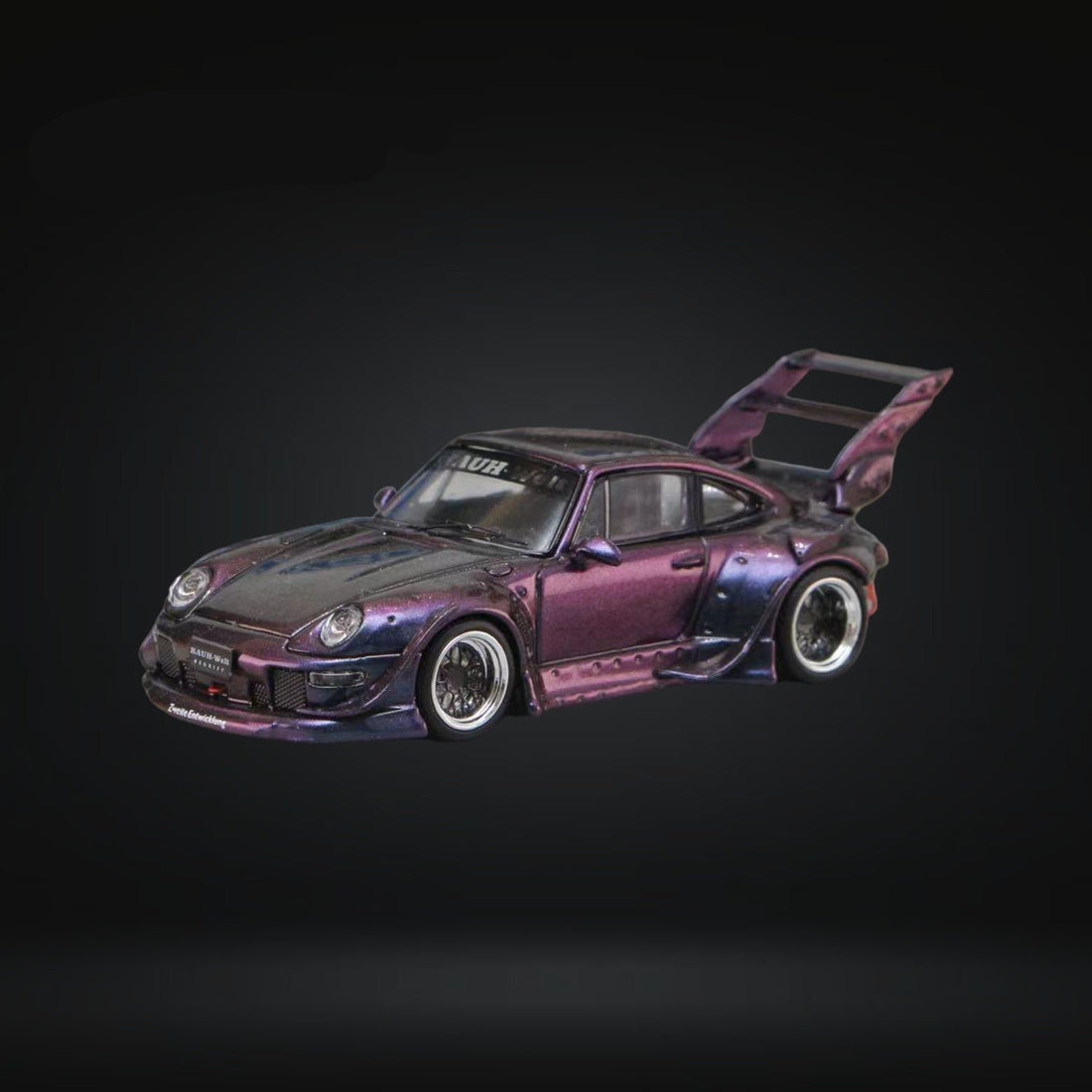 Porsche RWB 993 Chameleon Purple High Wing 1:64 by Street Weapon