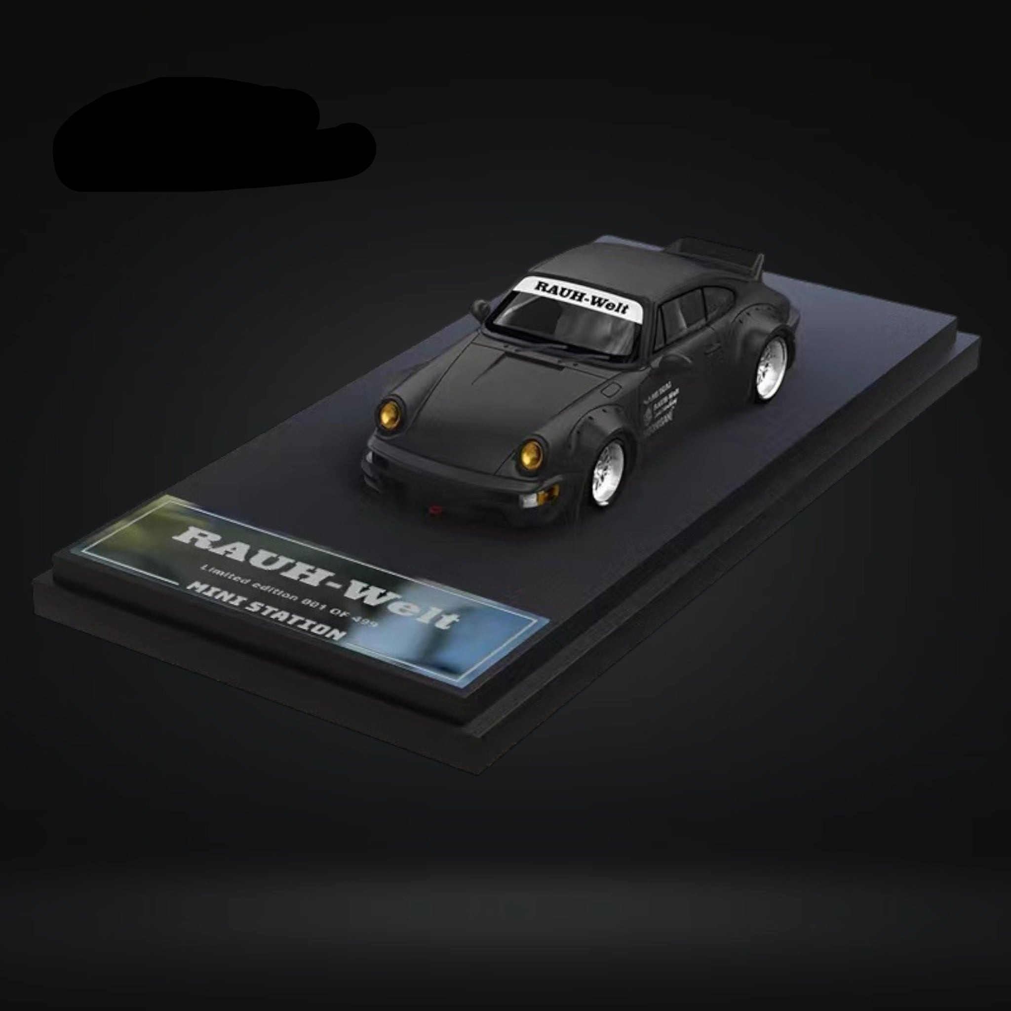 Porsche RWB 964 Samurai Black Ordinary 1:64 by Mini Station - 