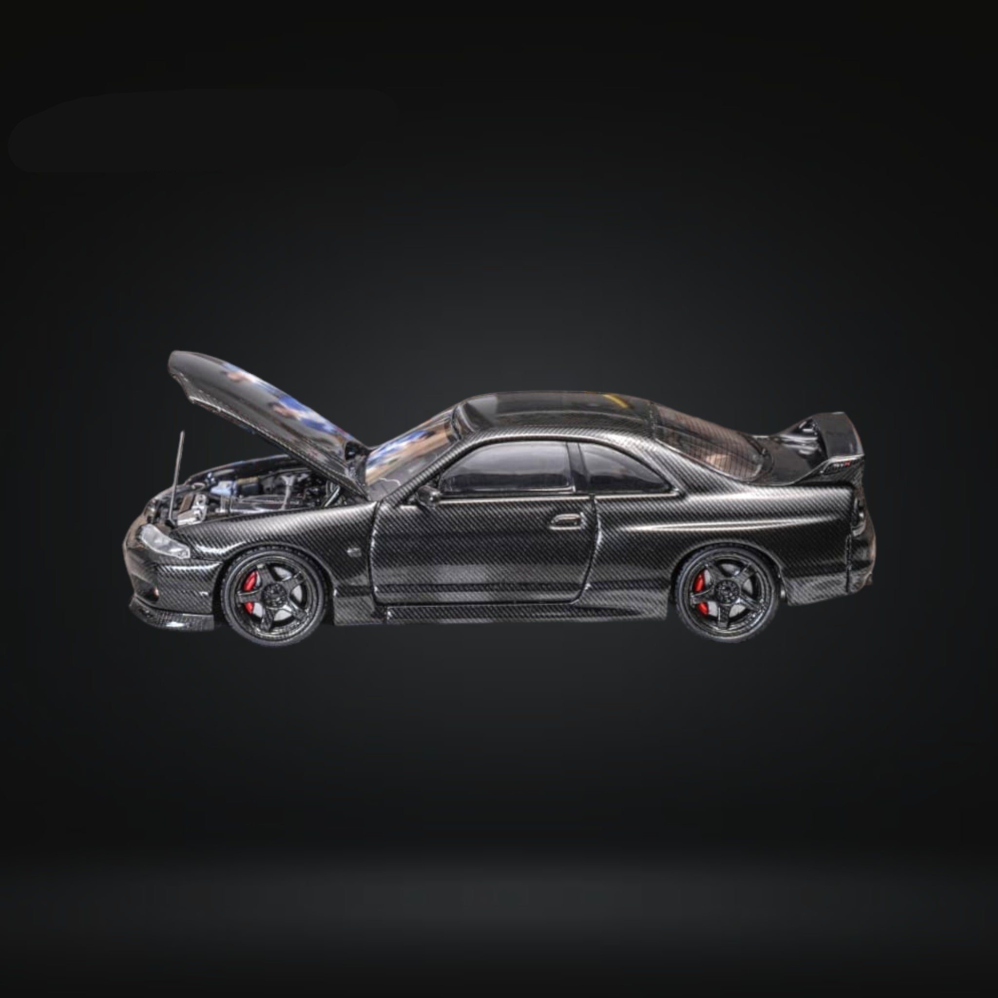 Nissan Skyline GT-R R33 GT-R 4th Gen BCNR33 Full Carbon Black 1:64
