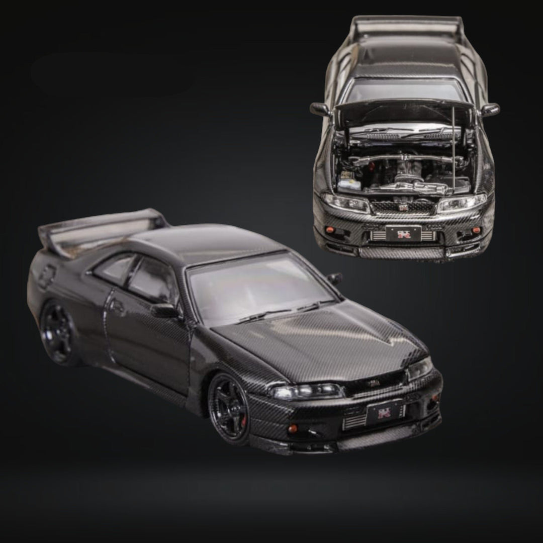 Nissan Skyline GT-R R33 GT-R 4th Gen BCNR33 Full Carbon Black 1:64 by Focal Horizon