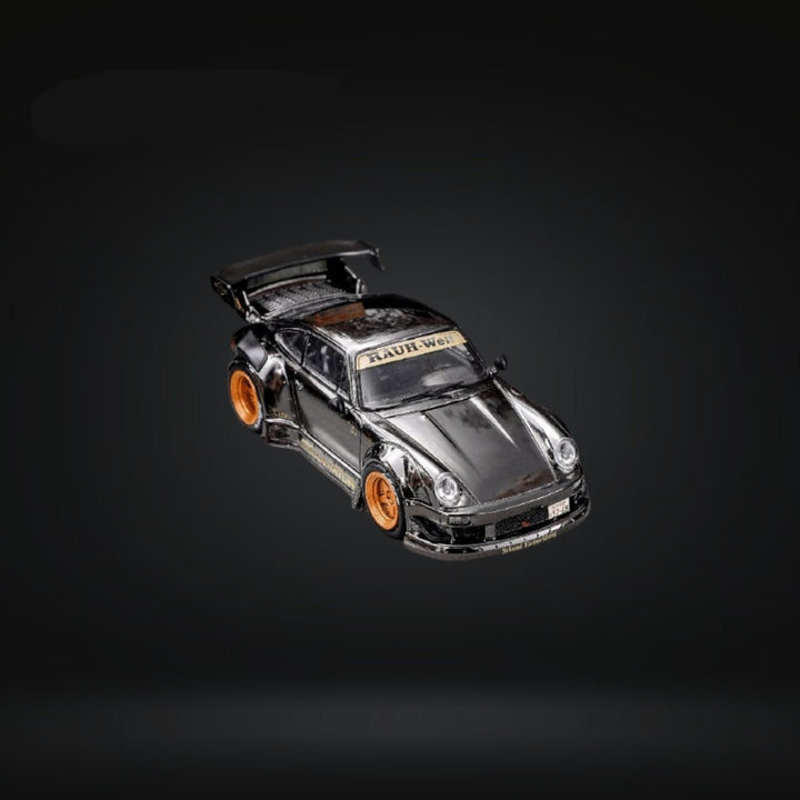 Porsche RWB 930 GT Chrome Stella Artois Livery Ordinary 1:64 by Star Model Angled Front View