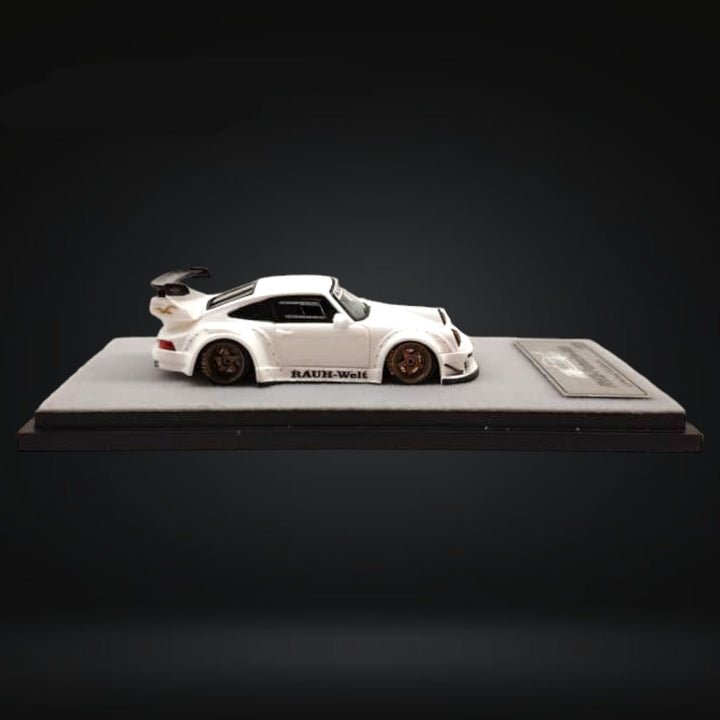 Porsche RWB 930 GT Wing in White Resin Model 1:64 by QIDIAN Side View