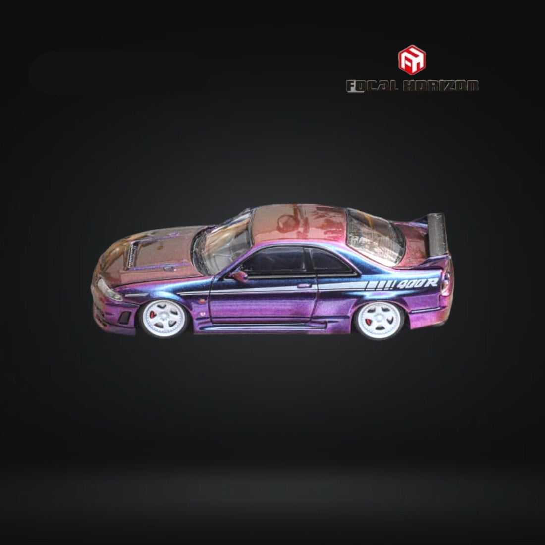 Nissan Skyline GT-R R33 GT-R 4th Gen BCNR33 Midnight Purple 1:64 by Focal Horizon Top View