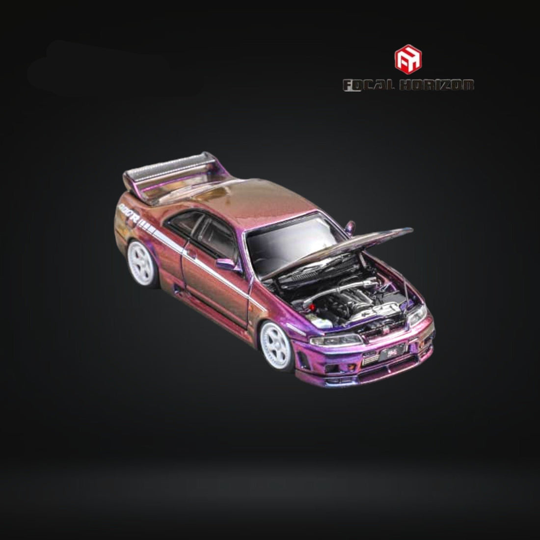 Nissan Skyline GT-R R33 GT-R 4th Gen BCNR33 Midnight Purple 1:64 by Focal Horizon