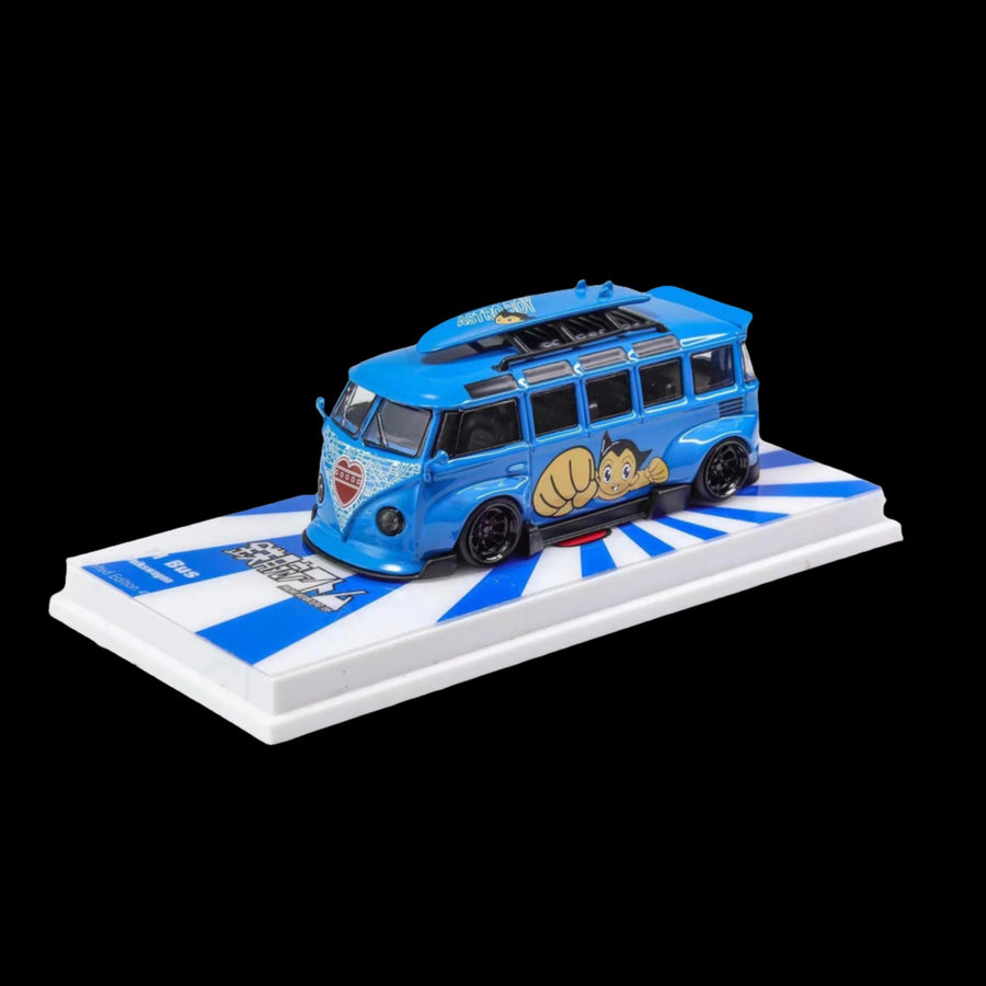 VW Volkswagen T1 Van Bus Astro Boy Blue 1:64 by Flame Model