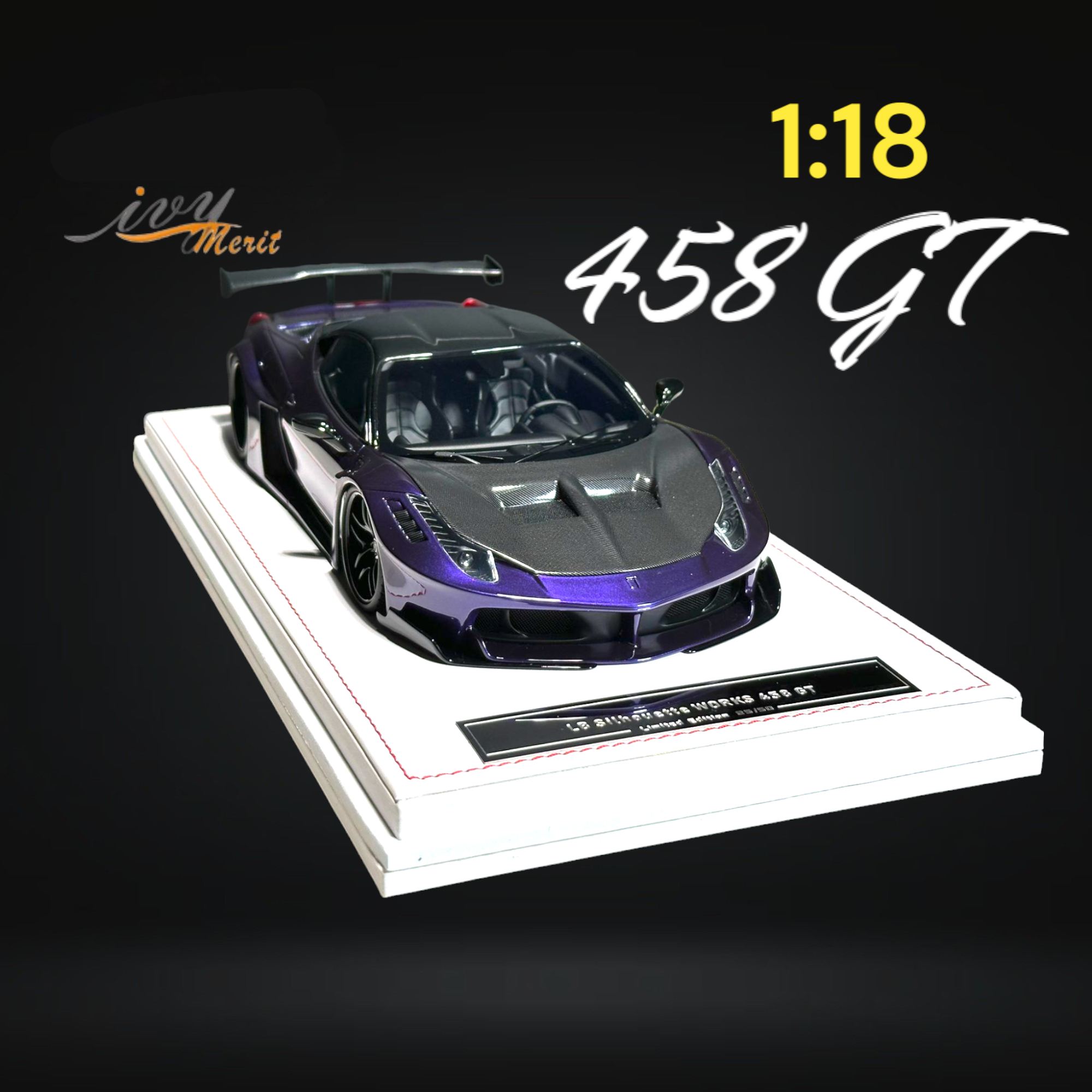 【限定10台】LBWK 1/18 フェラーリ 458 メタリックコルサ　新品 LBWK 1/18 フェラーリ 458 グレー 新品