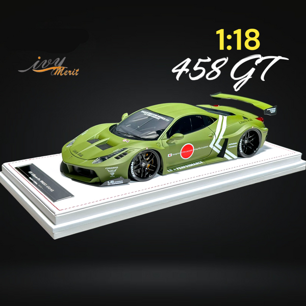 Ferrari 458 GT Fighter Green LBWK LB Silhouette Resin 1:18 Scale