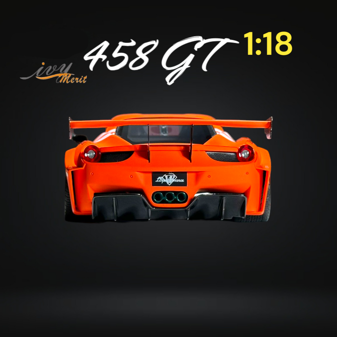 Ferrari 458 GT Fighter Orange LBWK LB Silhouette Resin 1:18 Ferrari 458 GT Fighter Orange LBWK LB Silhouette Resin 1:18