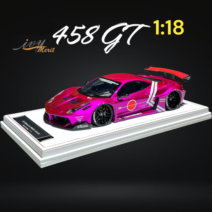 458 GT Fighter Purple LBWK LB Silhouette Resin 1:18 Scale by IVY MERIT