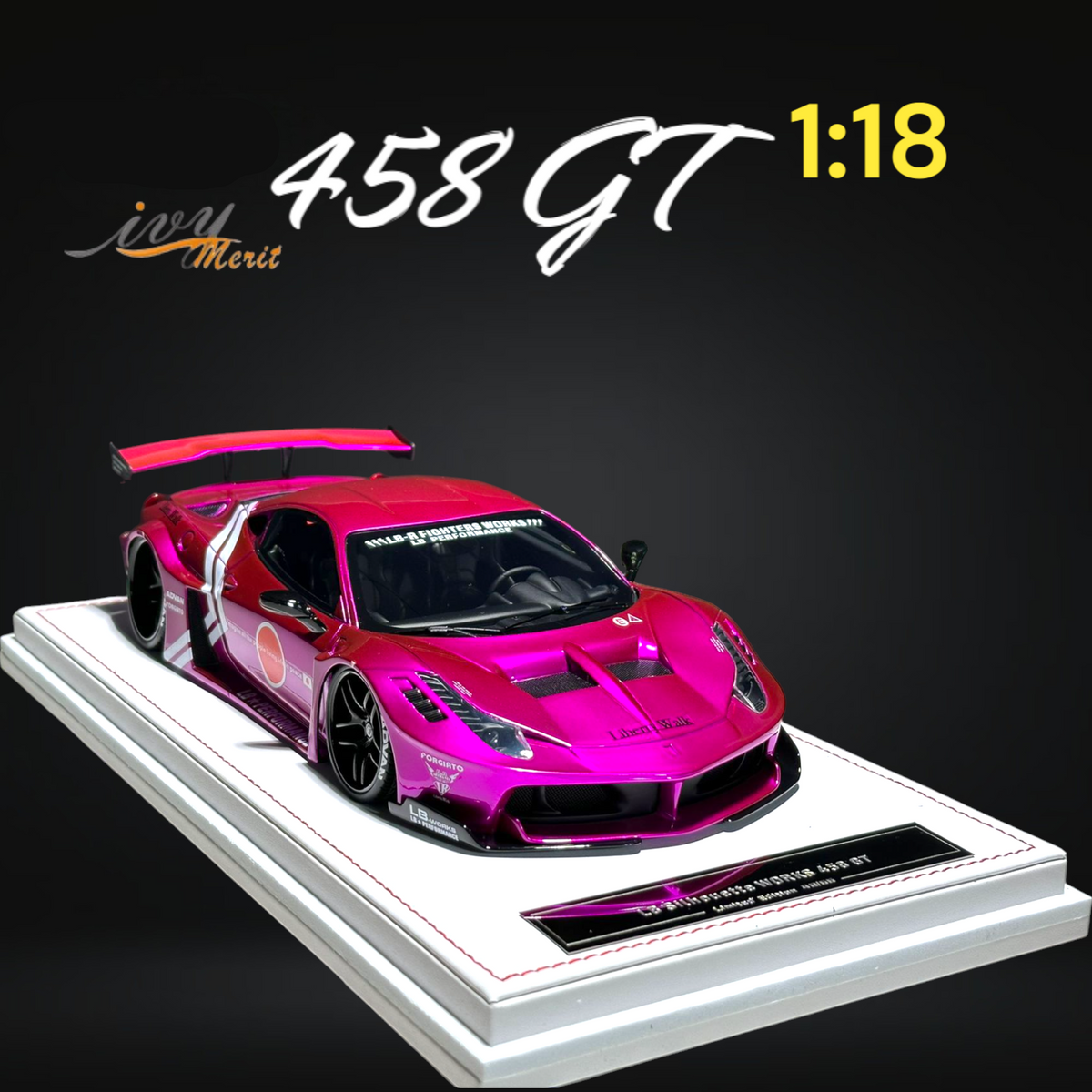 【限定66台】LBWK 1/18 フェラーリ458 マットオレンジ 新品 Ferrari 458 GT Fighter Purple LBWK LB Silhouette Resin 1:18