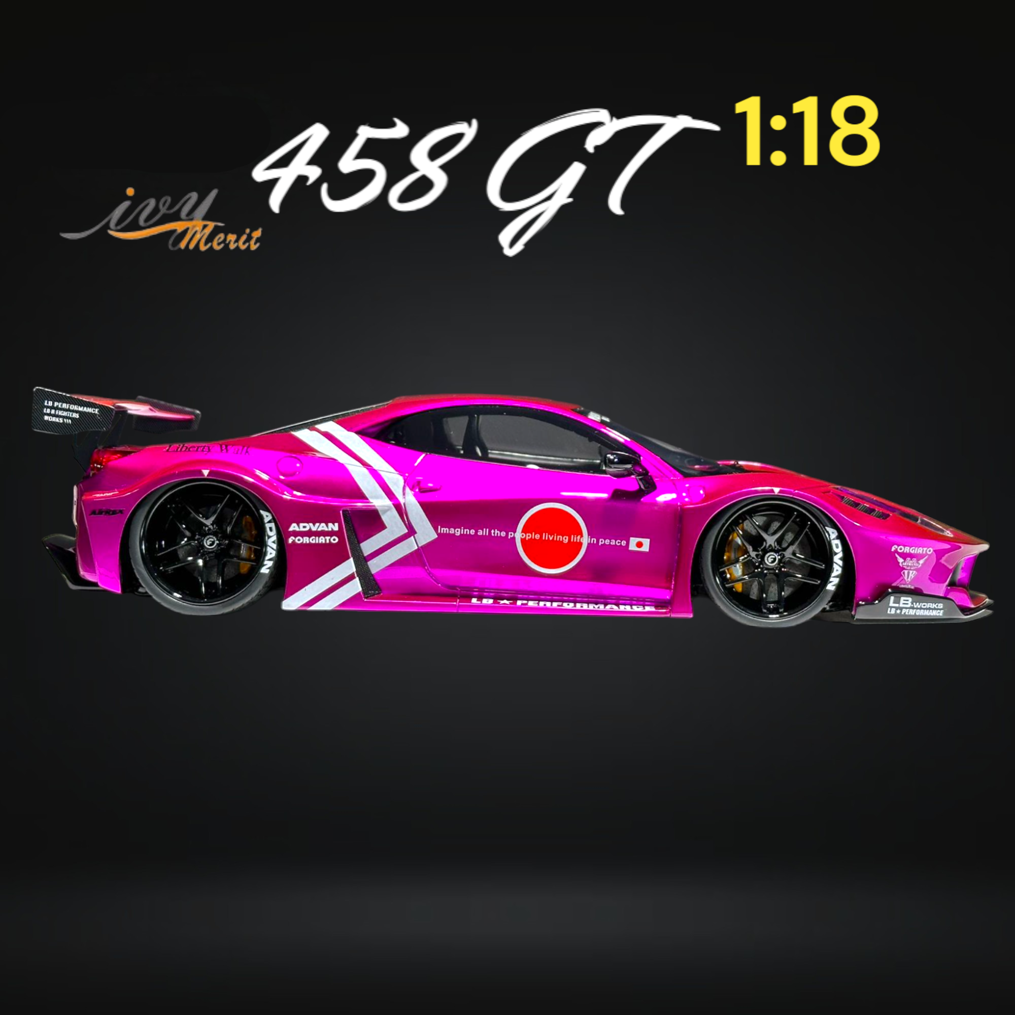 限定66台】LBWK 1/18 フェラーリ458 マットオレンジ 新品