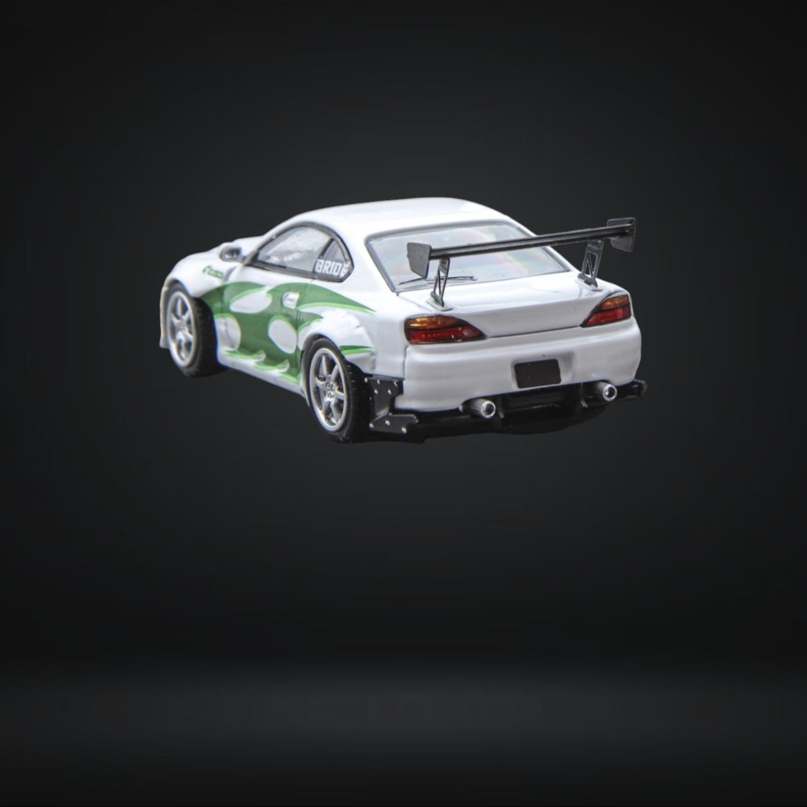 Nissan Silvia S15 White - Green 1:64 by Focal Horizon 3