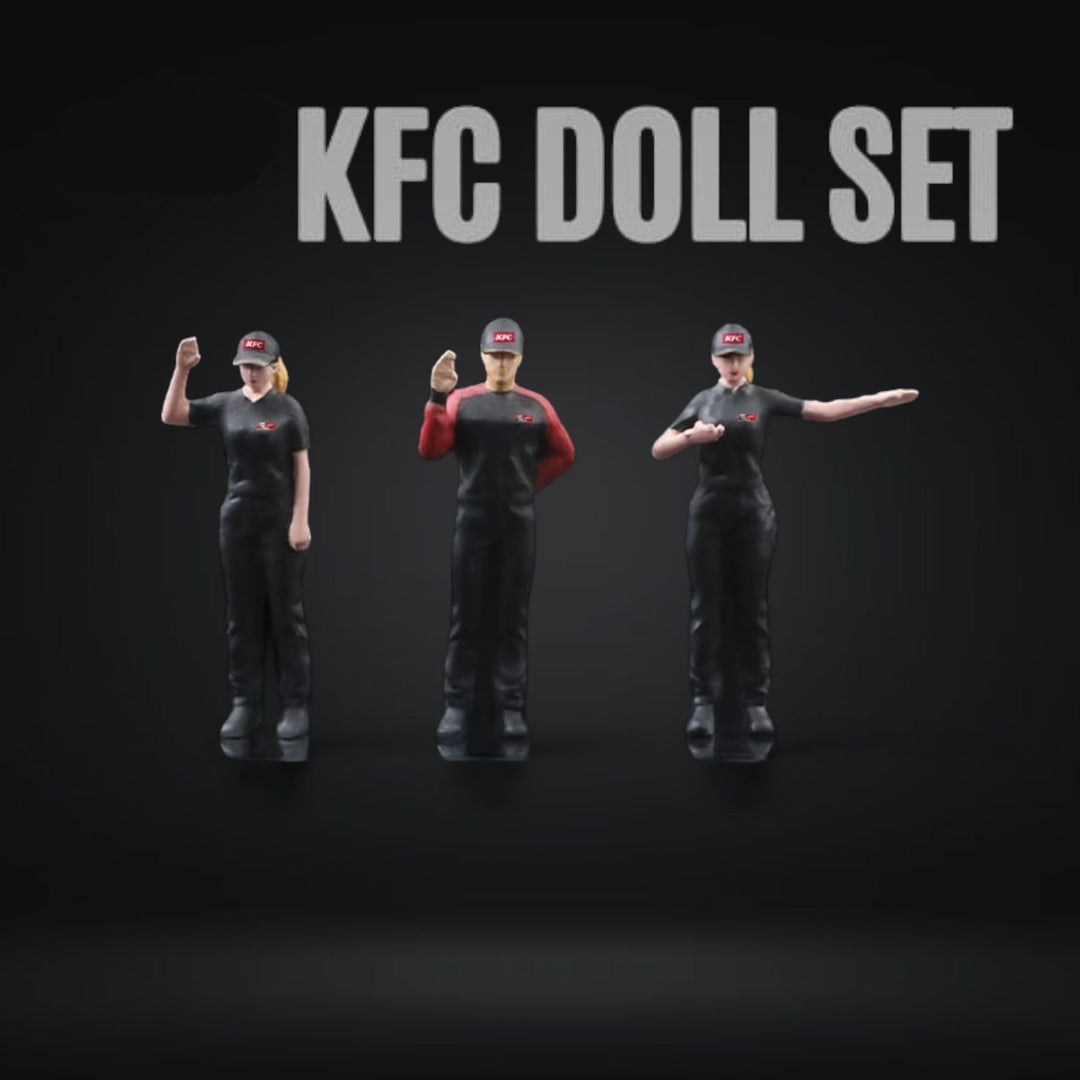 KFC Restaurant Diorama Figures 1:64 by MoreArt MO223001