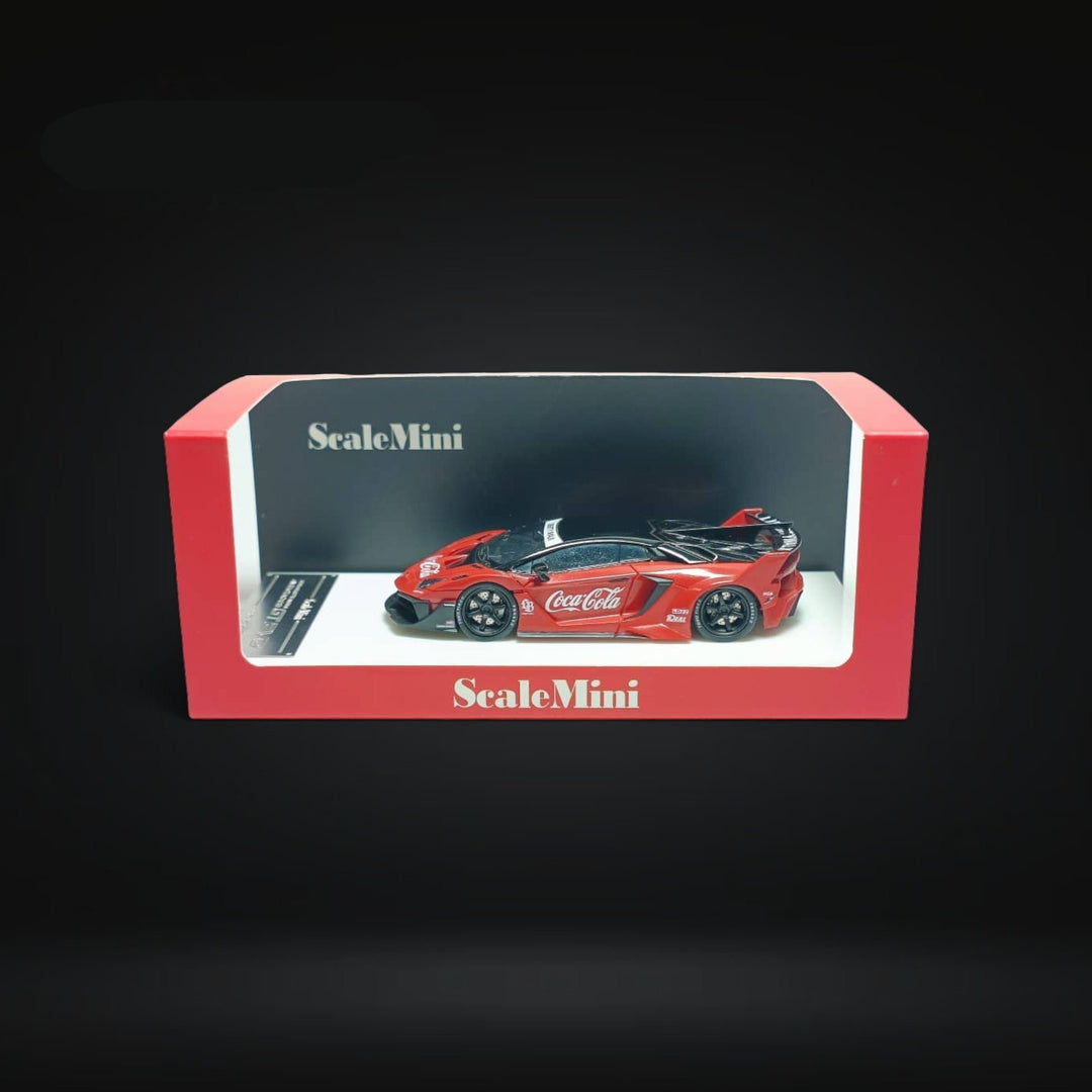 Lamborghini Aventador GT EVO LBWK Coca Cola Livery 1:64 Resin by ScaleMini Package View