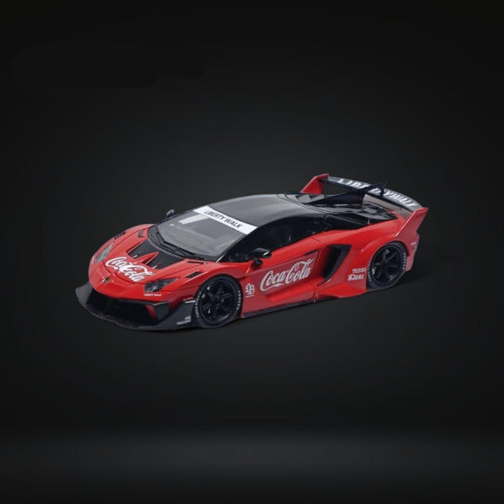 Lamborghini Aventador GT EVO LBWK Coca Cola Livery 1:64 Resin by ScaleMini